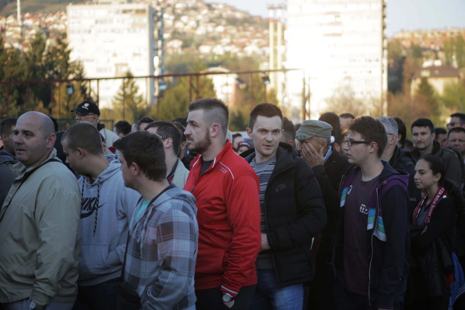 Fans of FK Sarajevo at Koševo stadium.
