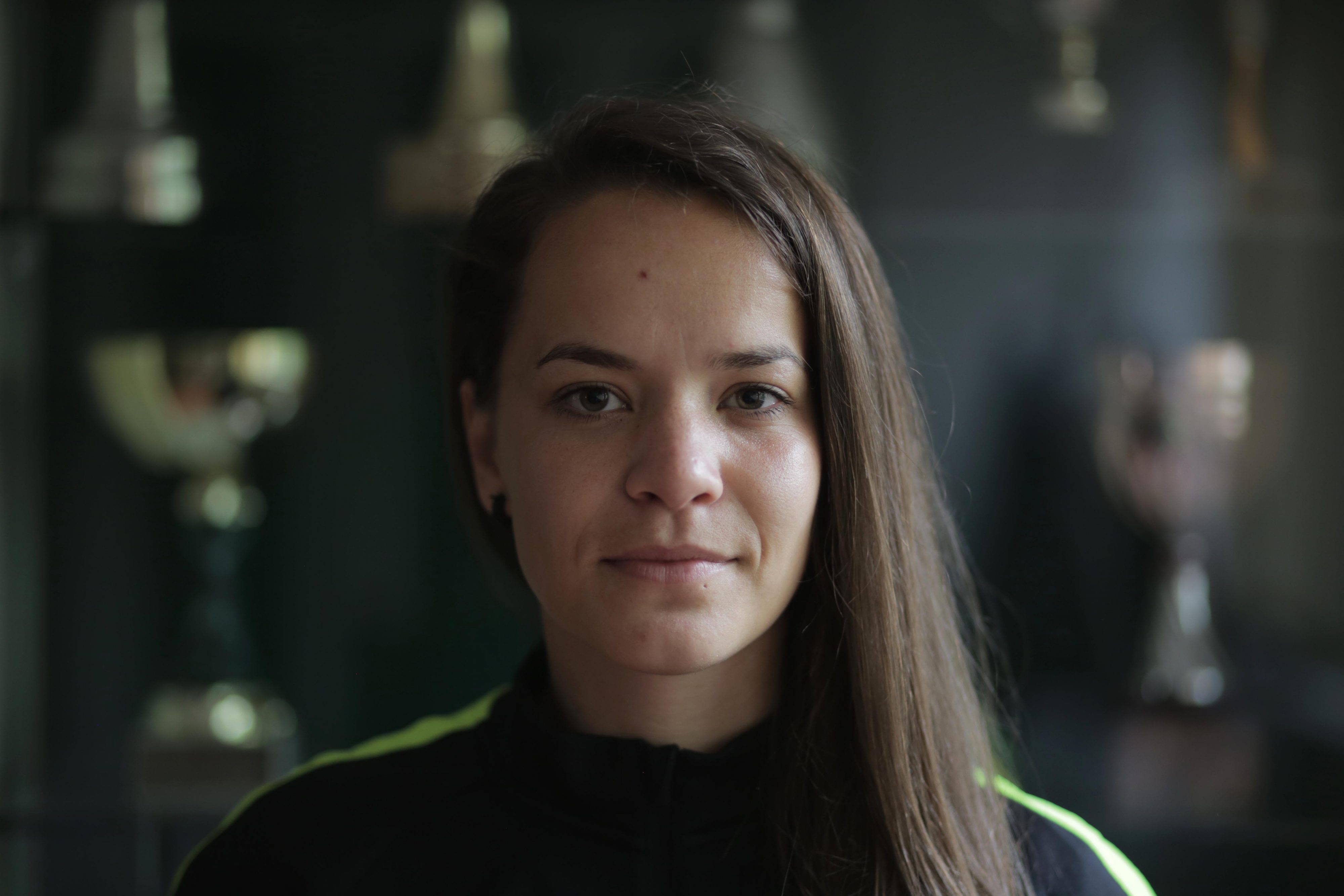 Azra Numanović at the headquarters of her club SFK Sarajevo 2000