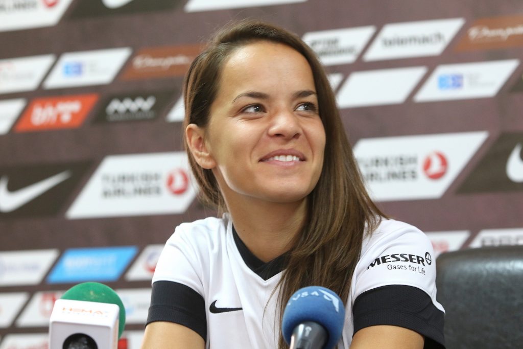 Azra Numanovic as a spokesperson on and off the football ground