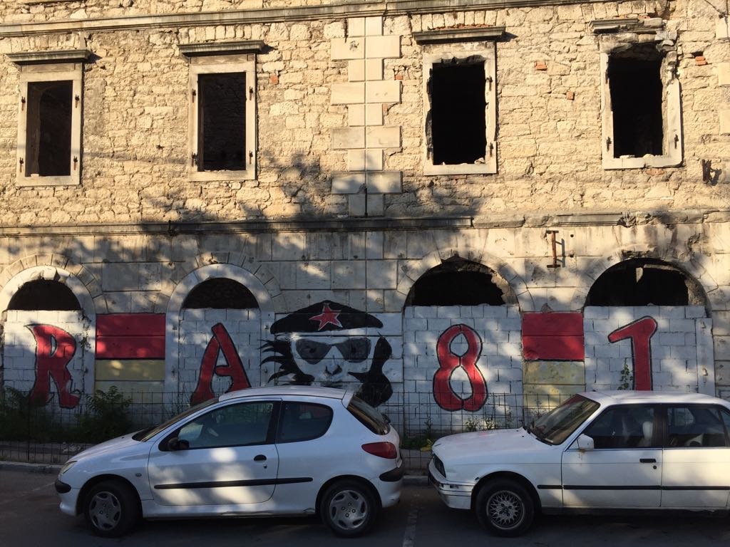 Left wing tradition on a war-torn building: Velez's Red Army supporters club
