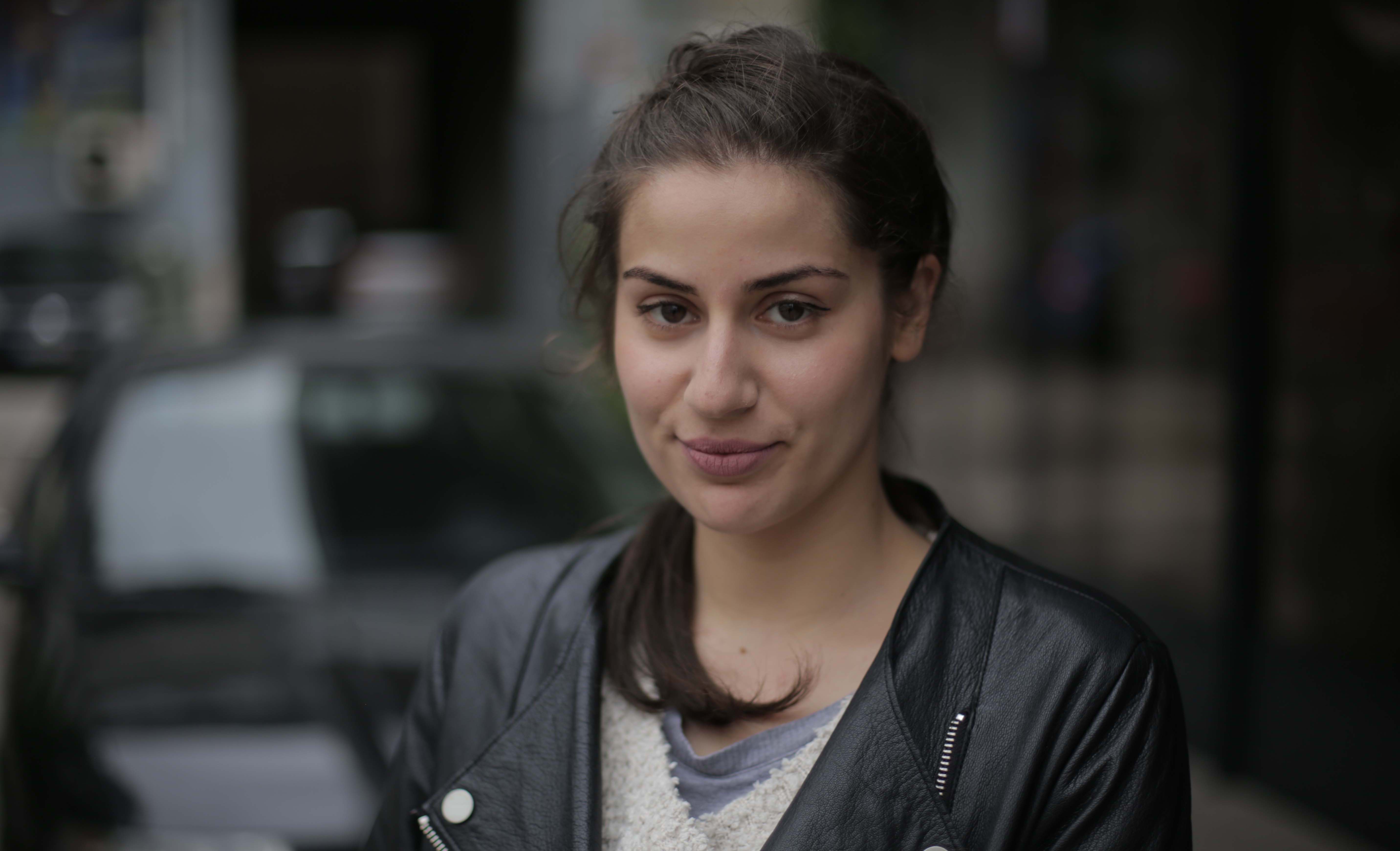 Elma Jukovic in the streets of Sarajevo