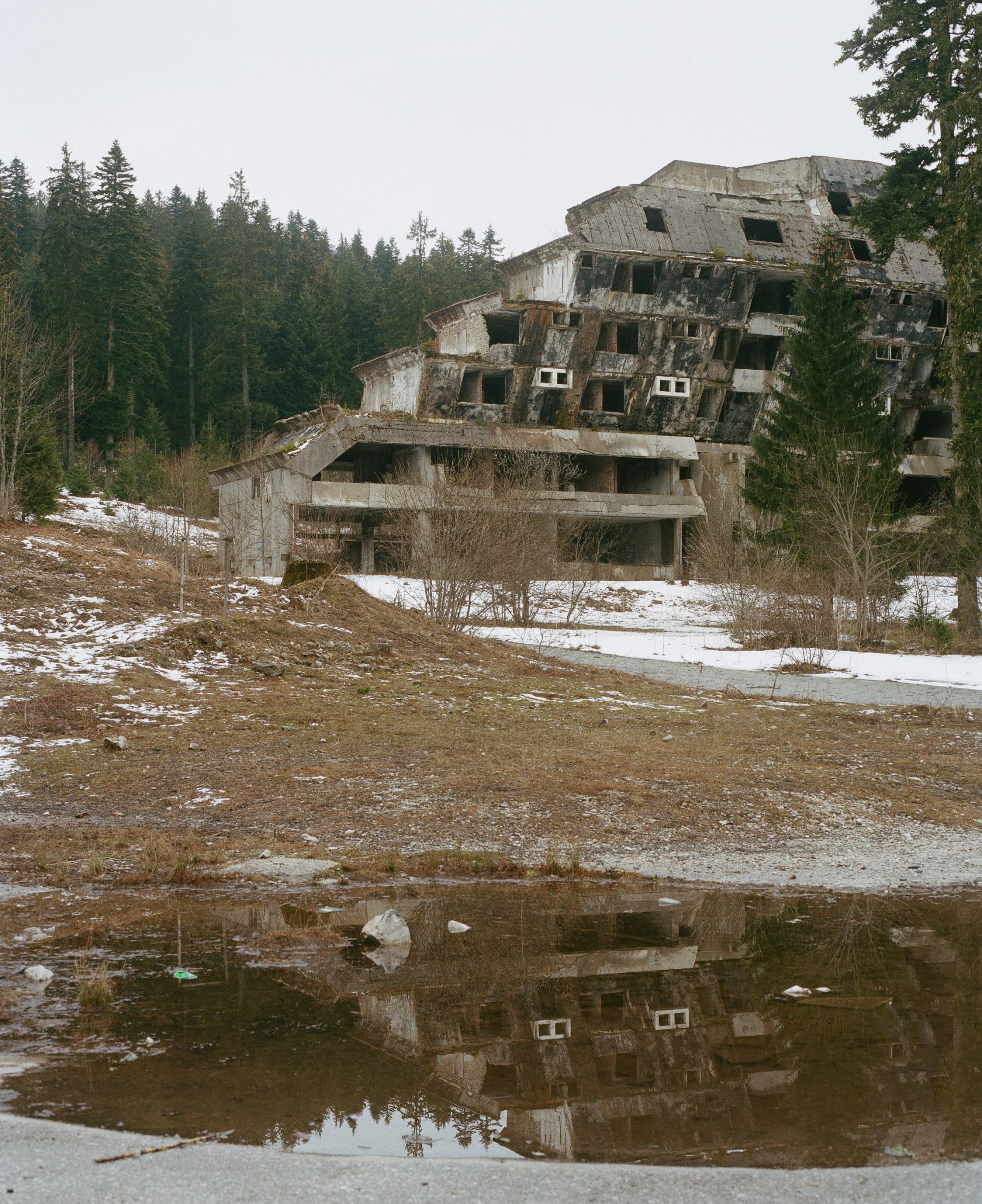 Olympic Ski Jumps on Igman Mountain close to Sarajevo